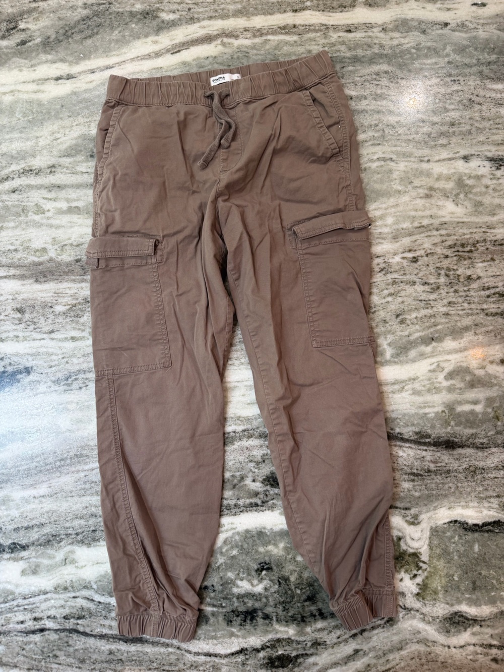 Sonoma Men's Taupe Cargo Jogger Pants